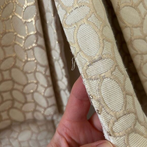 Anthropologie Erin Fetherston Cream Gold Bow Back Dress - Picture 14 of 14